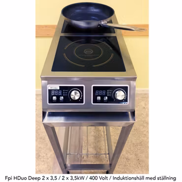 Induktionshäll FPI HDuo Deep 2 × 3,5 kW 400V – Djup Modell