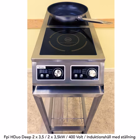 Induktionshäll FPI HDuo Deep 2 × 3,5 kW 400V – Djup Modell