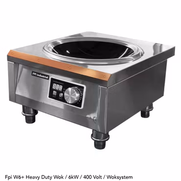 FPI W6+ Heavy Duty Woksystem 6 kW 400V – Wokpanna ingår