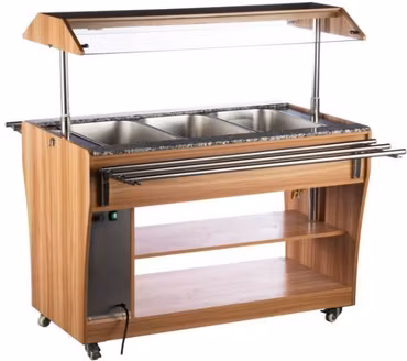 Buffevagn värme 3st GN1/1
