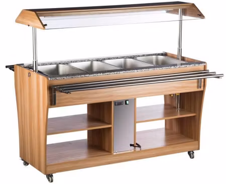 Buffevagn värme 4st GN1/1
