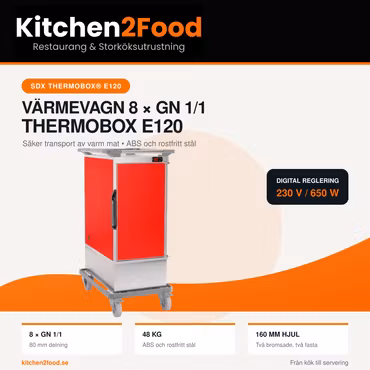 Värmevagn SDX 8 x GN 1/1, Thermobox E120
