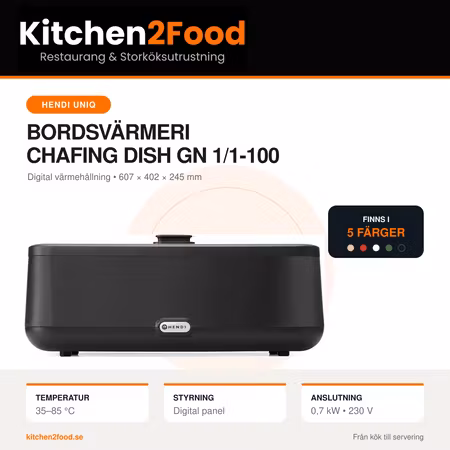 Bordsvärmeri - Chafing Dish HENDI UNIQ, GN1/1-100
