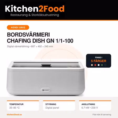 Bordsvärmeri - Chafing Dish HENDI UNIQ, GN1/1-100