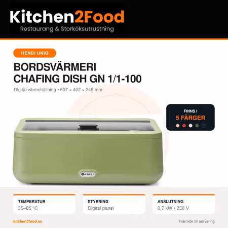 Bordsvärmeri - Chafing Dish HENDI UNIQ, GN1/1-100