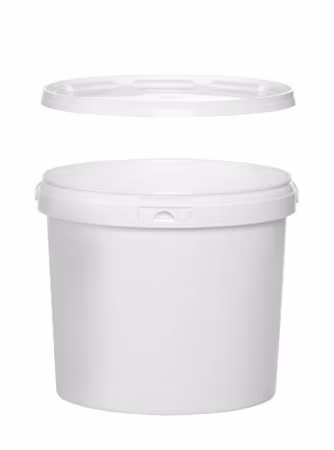 Hink, HENDI, yta för tryck eller etikett: 645x160 mm, 5,8L, vit, ⌀260x(H)195mm