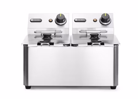 Fritös 2x4 L, HENDI, Kitchen Line, 8L, 230V/6000W, 470x380x(H)315mm