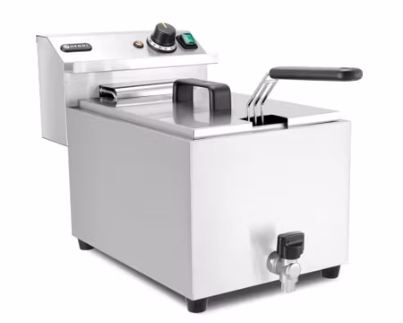 Fritös XL med avtappningskran, HENDI, Profi Line, 10L, 400V/6600W, 300x585x(H)377mm