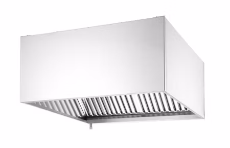 Väggmonterad ventilationskåpa, bultmonterad, HENDI, silver, 1005x1000x(H)450mm, rektangulär
