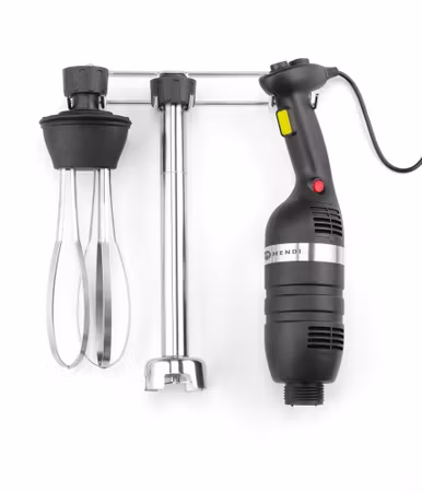 Set: stavmixer 350 med variabel hastighet + visp + väggmonterad ställ, HENDI, Kitchen Line, svart, 230V/350W, 110x324x(H)816mm