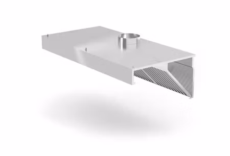 Väggmonterad ventilationskåpa, vinklad, HENDI, Profi Line, utan belysning, 1000x700x(H)450mm