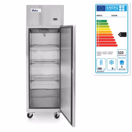 Kylskåp en dörr 410 L, Arktic, Profi Line, 280L, 230V/290W, 730x600x(H)1950mm