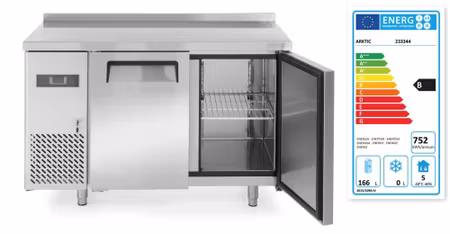 Kylbänk med två dörrar Kitchen Line 220L, Arktic, Kitchen Line, 166L, 230V/270W, 600x1200x(H)840mm