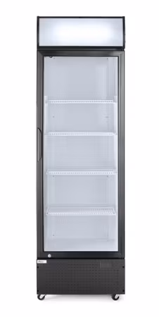 Barkyl med belyst skylt och en dörr, Arktic, 254L, svart, 230V/250W, 578x605x(H)1980mm