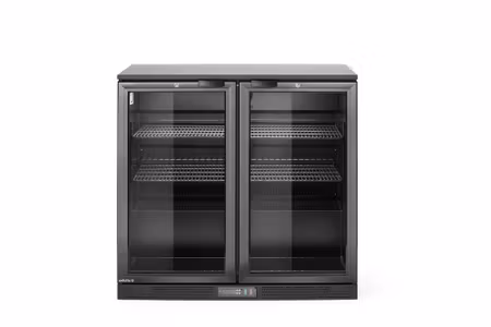 Barkyl två dörrar, Arktic, 158L, svart, 230V/160W, 530x900x(H)870mm
