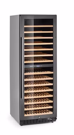 Vinkyl, två temperaturzoner, 131 flaskor, Arktic, svart, 697x595x(H)1756mm