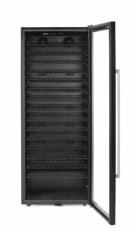 Vinkyl, en temperaturzon, 224 flaskor, Arktic, svart, 690x700x(H)1834mm