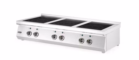 Induktionsspis, sex kokzoner, HENDI, för bänk modell, 400V/25500W, 1200x700x(H)311mm
