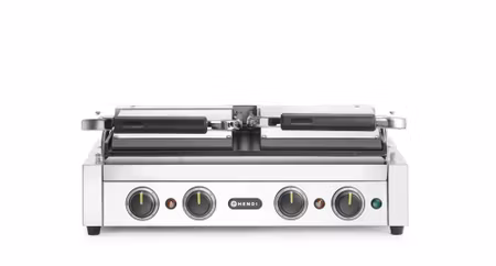Kontaktgrill, dubbel grill med timer, HENDI, silver, 220-240V/3600W, 570x375x(H)216mm, rektangulär