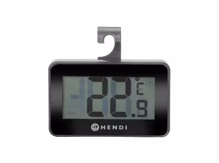Kylskåpstermometer, digital, HENDI, svart, 67x62x(H)12mm