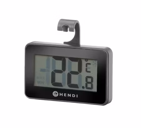 Kylskåpstermometer, digital, HENDI, svart, 67x62x(H)12mm