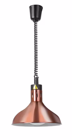 Höj- och sänkbar värmelampa, klockformad, HENDI, koppar, 230V/250W, ⌀295x(H)207mm
