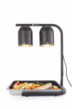 Infraröd matvärmare, HENDI, svart, 230V/500W, 453x360x(H)790mm