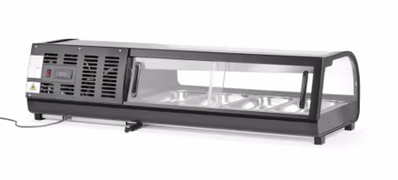 Sushikyl, Arktic, kantiner ingår: 4x GN 1/3 (H) 40mm., svart, 230V/190W, 426x1177x(H)296mm