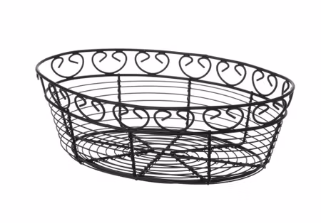 Dekorkorg av metalltråd oval, HENDI, 255x160x(H)80mm