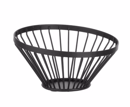 Fruktkorg vinklad rund svart, HENDI, ⌀150x(H)80mm
