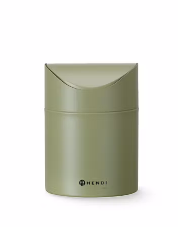 Bordsavfallskärl med vipplock, HENDI, 1,2L, grön, ⌀120x(H)165mm