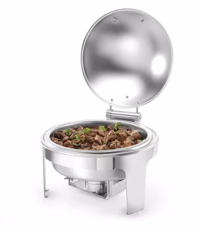 Chafing dish rund satinpolerad, HENDI, Profi Line, 6L, 465x420x(H)320mm