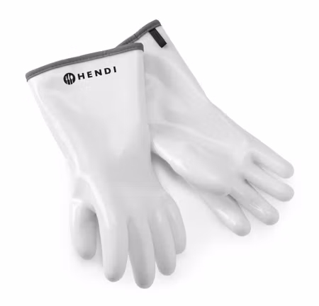 Handskar med silikonbeläggning, HENDI, vit, 2 st., (L)330mm