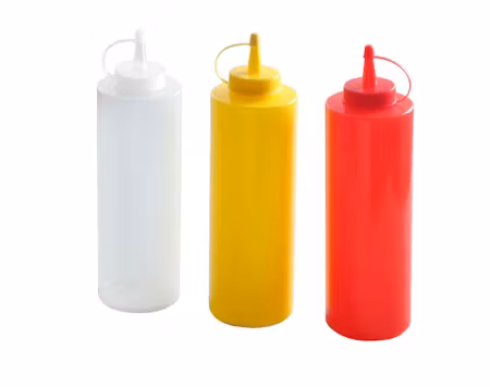 Set med doseringsflaskor, HENDI, 0,7L, transparent, 3 st., ⌀70x(H)245mm