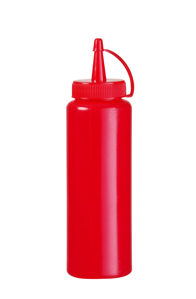 Doseringsflaska, HENDI, 0,2L, röd, ⌀50x(H)177mm