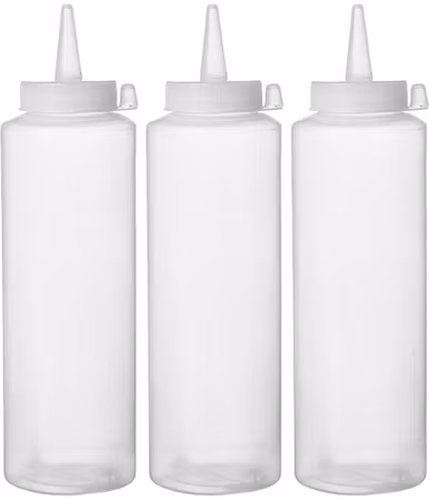 Set med doseringsflaskor, HENDI, 0,2L, transparent, 3 st., ⌀50x(H)177mm