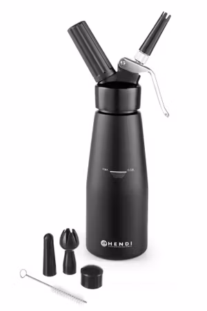 Gräddsifon, HENDI, Kitchen Line, 0,5L, svart, ⌀80x(H)260mm