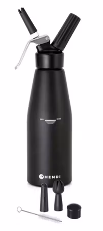 Gräddsifon, HENDI, Kitchen Line, 0,95L, svart, ⌀95x(H)320mm