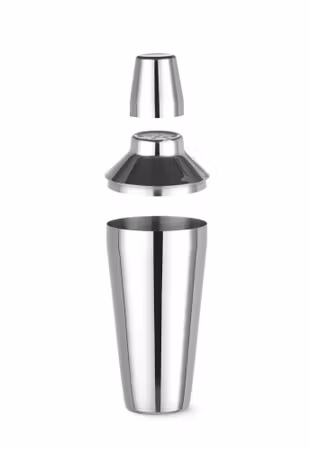 Tredelad cobblershaker, BarUp, 0,75L, silver, ⌀90x(H)255mm