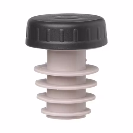 Flaskpropp med lock, BarUp, svart, 6 st., ⌀30x(H)37mm