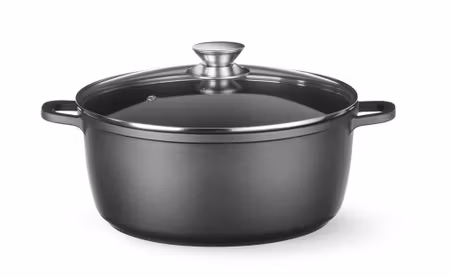 Gryta med nonstick-beläggning, HENDI, 9L, svart, 405x332x(H)138mm, rund