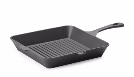 Grillpanna av gjutjärn, HENDI, svart, 250x250x(H)50mm, fyrkantig