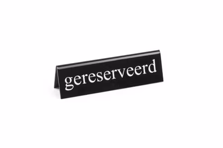 Bordsskylt Reserverat, HENDI, réservé, 130x30x(H)38mm
