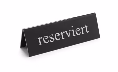 Bordsskylt Reserverat, HENDI, reserviert, 130x30x(H)38mm