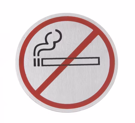 Dörrskylt, HENDI, no smoking, ⌀75mm