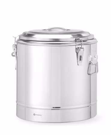 Isolerad transportbehållare, HENDI, Kitchen Line, 31L, silver, ⌀400x(H)445mm