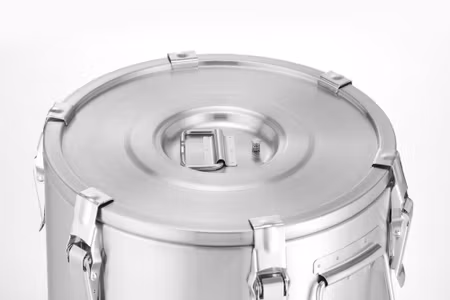 Isolerad transportbehållare – med tappkran, HENDI, Profi Line, 20L, silver, ⌀330x(H)360mm