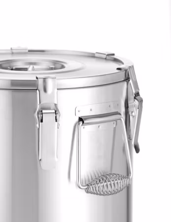 Isolerad transportbehållare – med tappkran, HENDI, Profi Line, 20L, silver, ⌀330x(H)360mm
