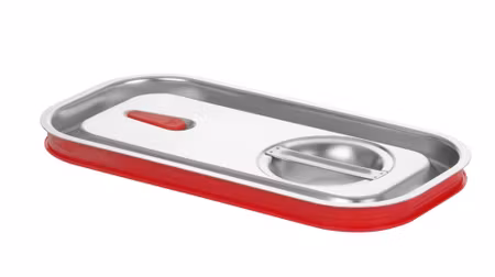 Lock till GN-kantiner med silikonkant, HENDI, Kitchen Line, GN 1/3, 325x176mm