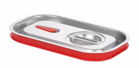 Lock till GN-kantiner med silikonkant, HENDI, Kitchen Line, GN 1/4, 265x162mm